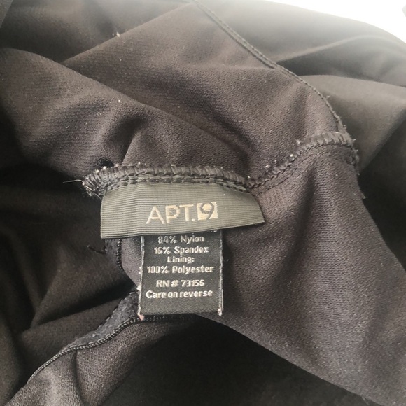 Apt 9 one piece swimsuit in black with v neckline and tie around straps on neck - Picture 8 of 9